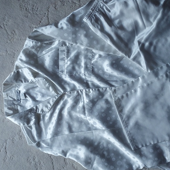 Sarah Spencer Set Pajamas White Jacquard Size L - Picture 2 of 3
